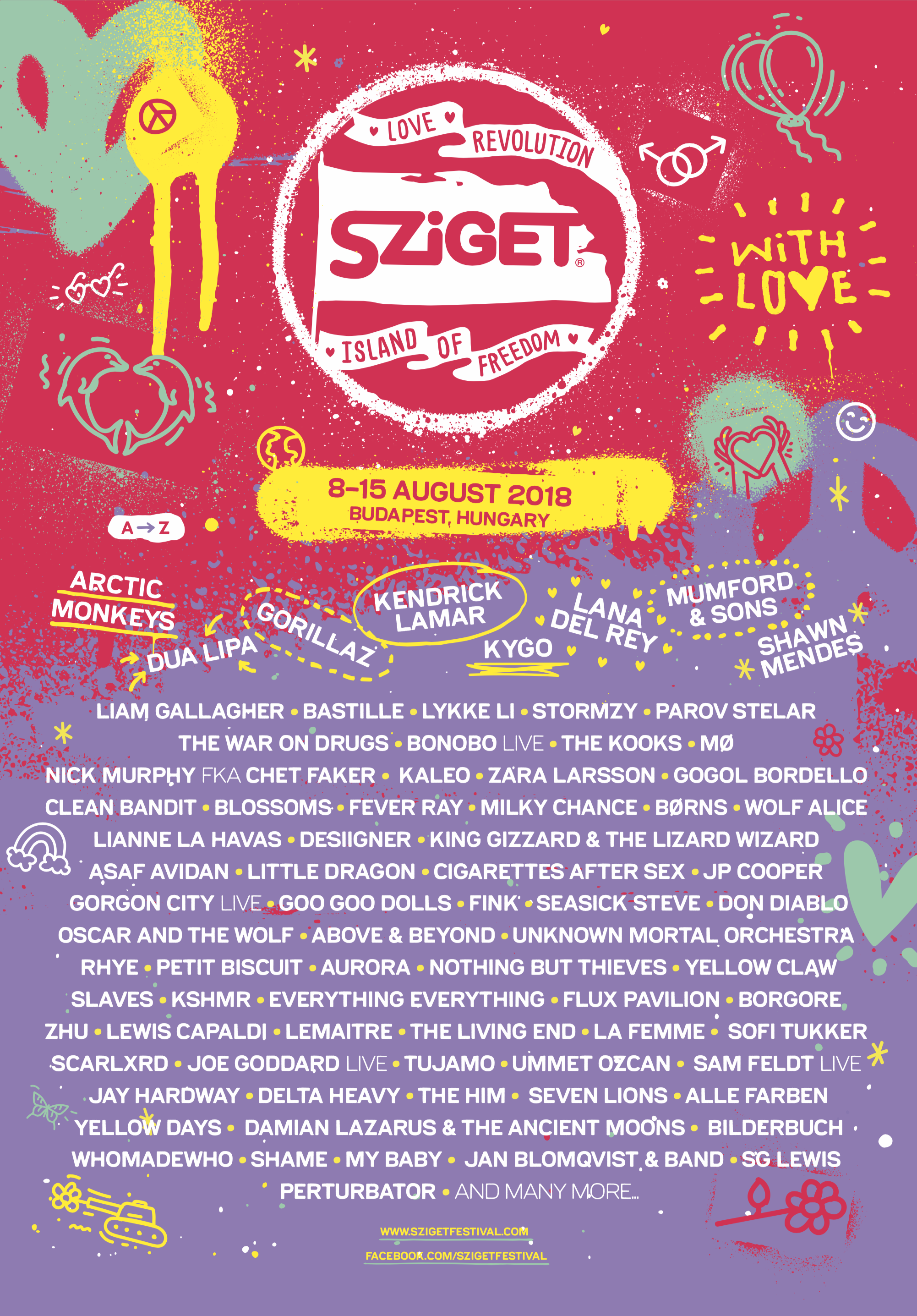 SZIGET2020 Program Objav LineUp Szigetu2020 Sziget Festival   2018 540 